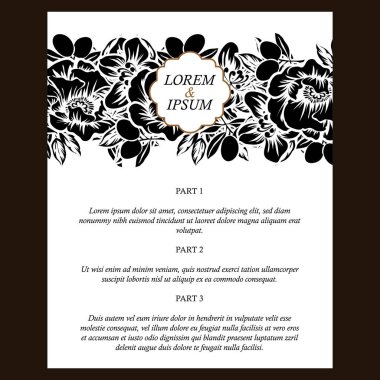 Vintage çiçek davetiye