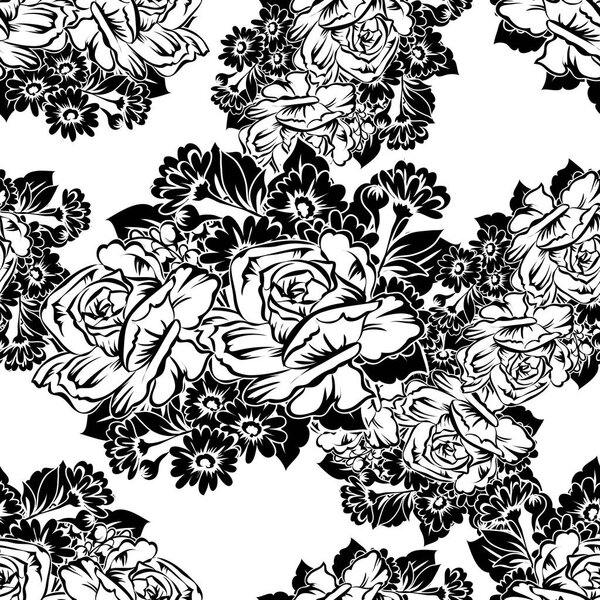 Бесшовный цветочный узор