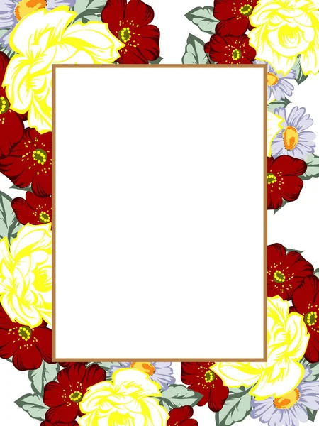 Cartão de convite floral concurso — Vetor de Stock