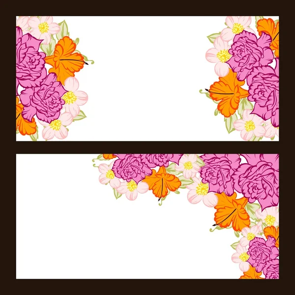 Çiçekli davetiye seti