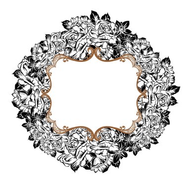 Vintage çiçek davetiye