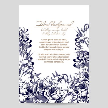 Vintage çiçek davetiye