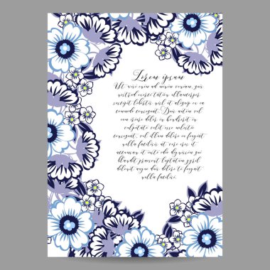 Vintage çiçek davetiye