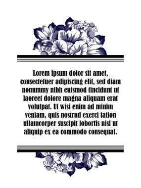 Vintage çiçek davetiye