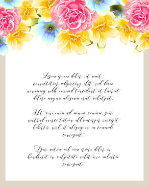 İhale çiçek davetiye