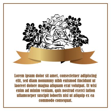 Vintage çiçek davetiye