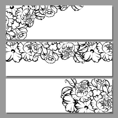 Çiçekli davetiye seti