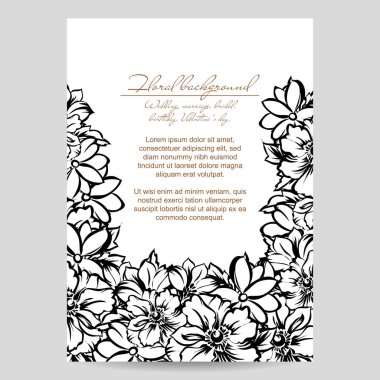 Vintage çiçek davetiye