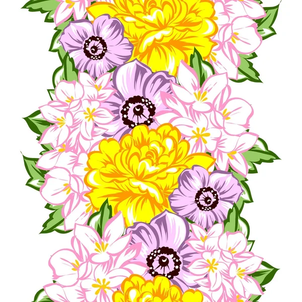 Patrón floral sin costuras — Vector de stock