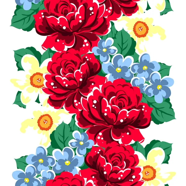 Patrón floral sin costuras — Vector de stock