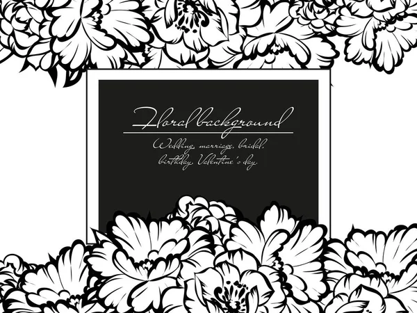 Tarjeta de invitación floral Vintage — Vector de stock