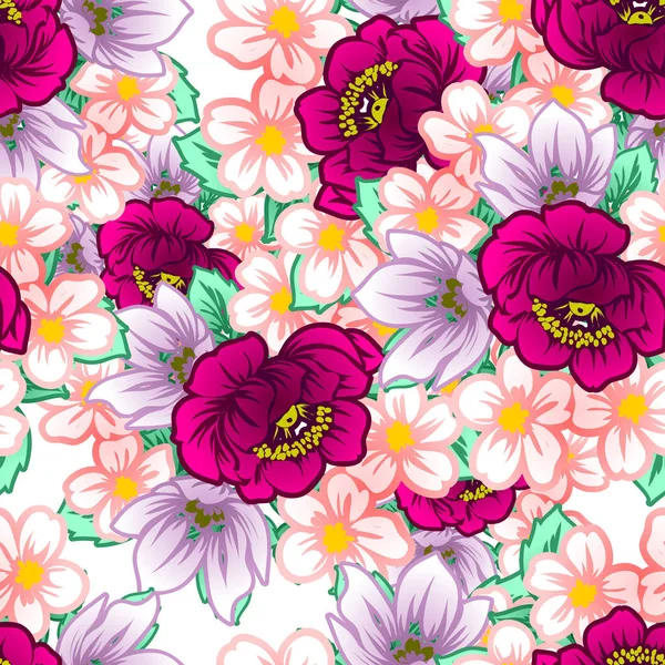 Modèle floral sans couture — Image vectorielle