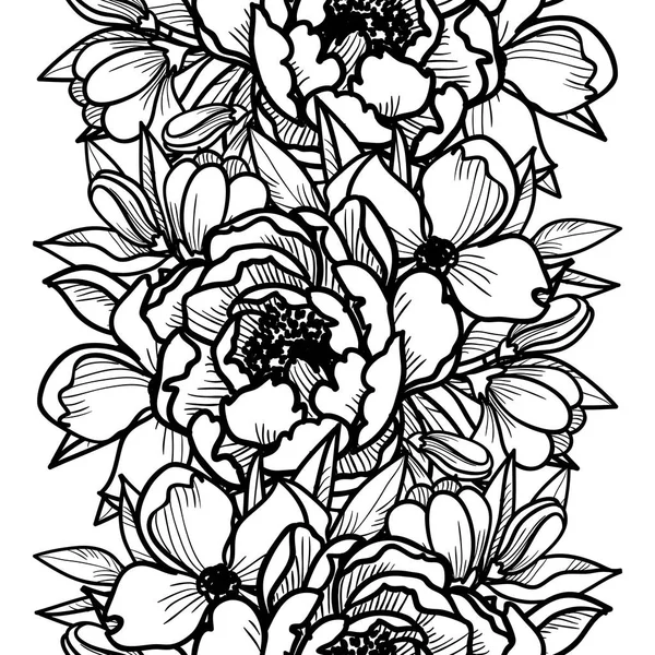 Patrón floral sin costuras — Vector de stock