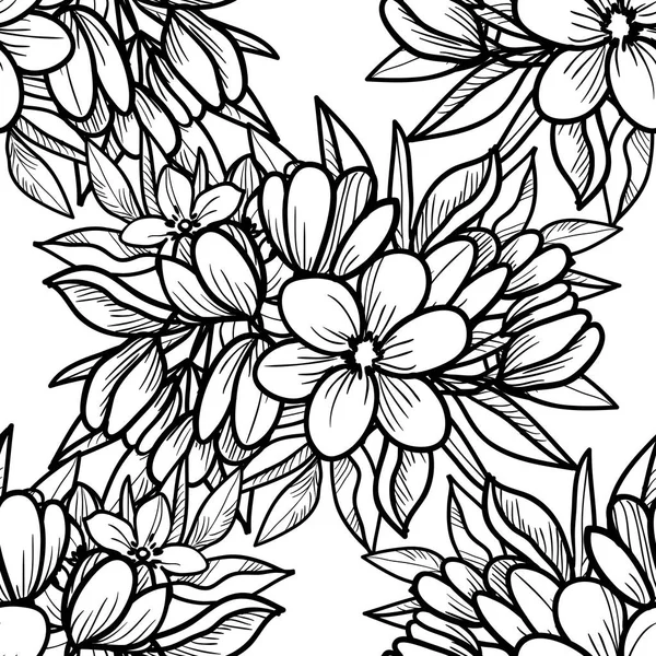 Modèle floral sans couture — Image vectorielle