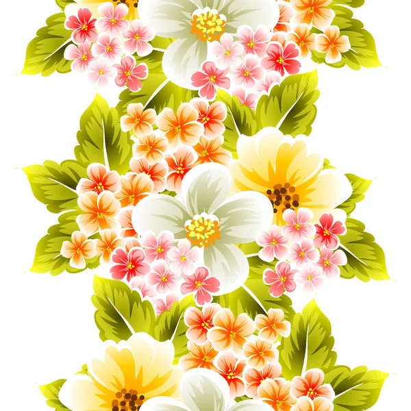 Patrón floral sin costuras — Vector de stock