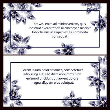 Çiçekli davetiye seti