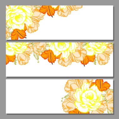 Çiçekli davetiye seti