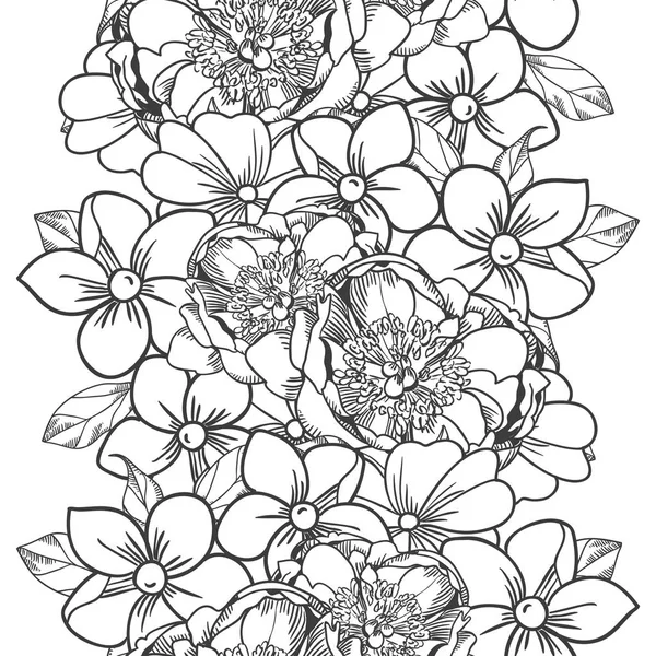 Naadloos bloemenpatroon — Stockvector