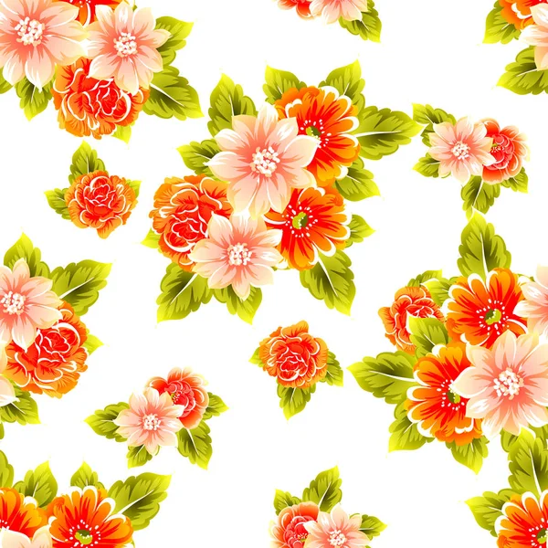 Χωρίς ραφές μοτίβο λουλουδιών — Διανυσματικό Αρχείο
