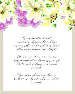 İhale çiçek davetiye