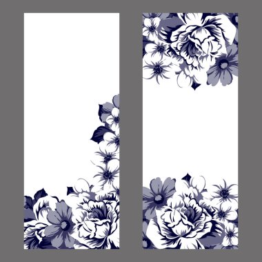 Çiçekli davetiye seti