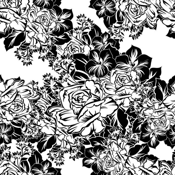 Бесшовный цветочный узор