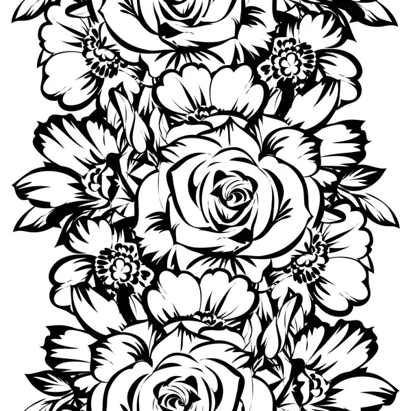 Patrón floral sin costuras — Vector de stock