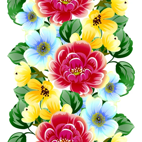 Patrón floral sin costuras — Vector de stock