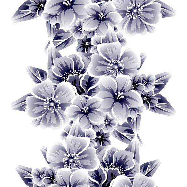 Patrón floral sin costuras — Vector de stock