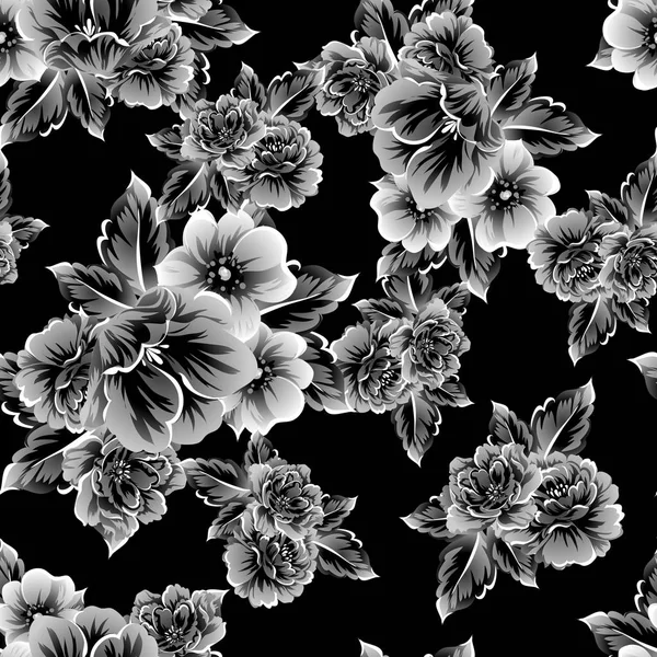 Χωρίς ραφές μοτίβο λουλουδιών — Διανυσματικό Αρχείο