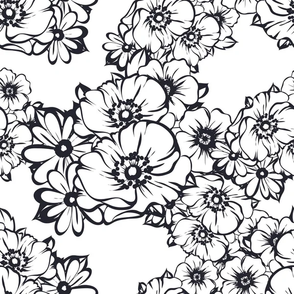 Modèle floral sans couture — Image vectorielle