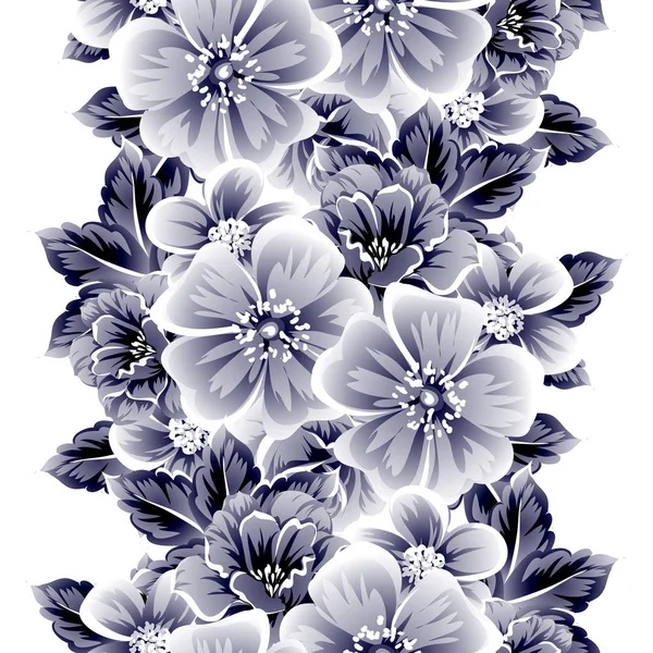 Patrón floral sin costuras — Vector de stock