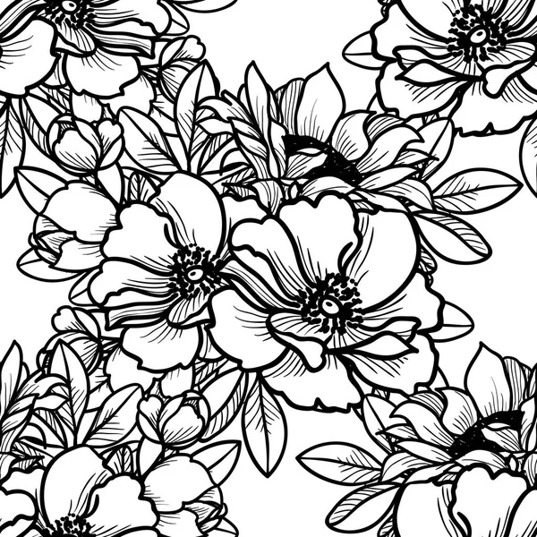 Modèle floral sans couture — Image vectorielle