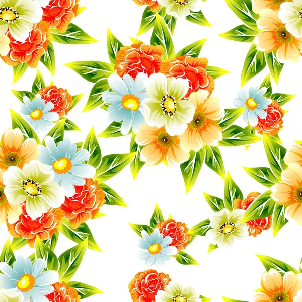 Patrón floral sin costuras — Vector de stock