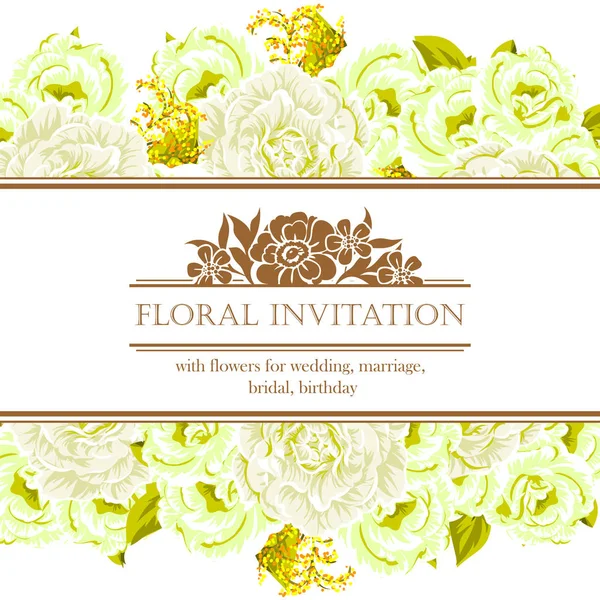 Vintage Style Ornate Flower Card Floral Elements Color — Stock Vector