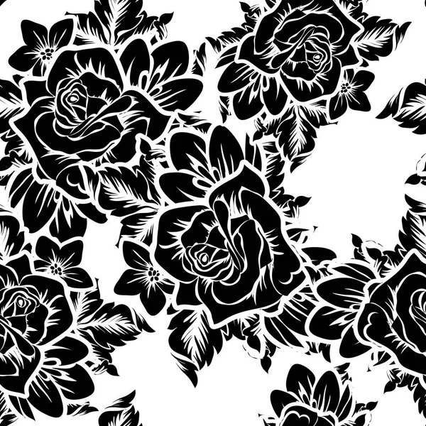 Motif Fleurs Ornées Style Vintage Sans Couture Éléments Floraux Dans — Image vectorielle