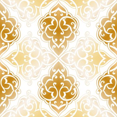 Sorunsuz vintage tarzı süslü tasarlamak. Kontur dekoratif öğeler