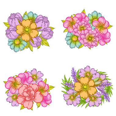 Dikişsiz çiçek arka plan vektör çizim 