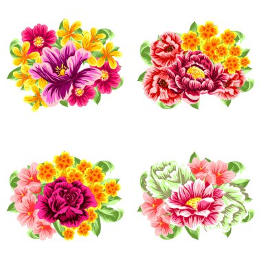 Dikişsiz çiçek arka plan vektör çizim 