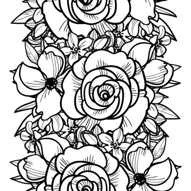 Dikişsiz çiçek arka plan vektör çizim 