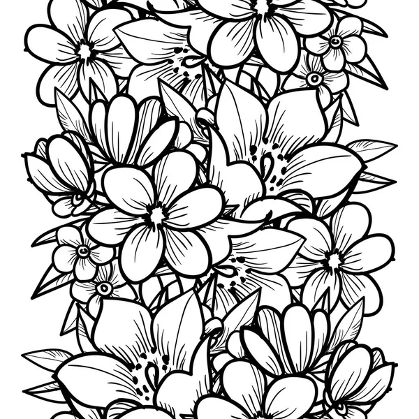 シームレスな花の背景ベクトル イラスト — ストックベクタ