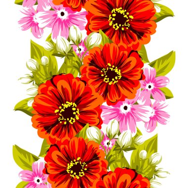 Dikişsiz çiçek arka plan vektör çizim 