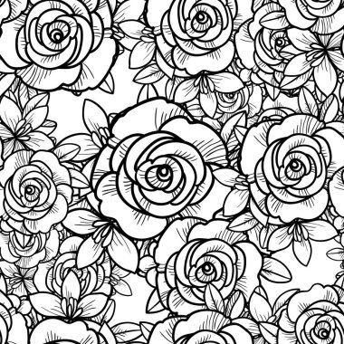 Dikişsiz çiçek arka plan vektör çizim 