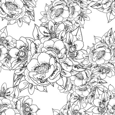 Dikişsiz çiçek arka plan vektör çizim 