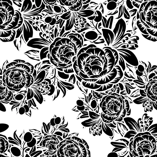 Illustration Vectorielle Fond Floral Sans Couture — Image vectorielle