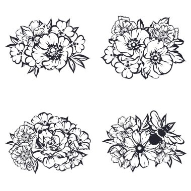 Dikişsiz çiçek arka plan vektör çizim 