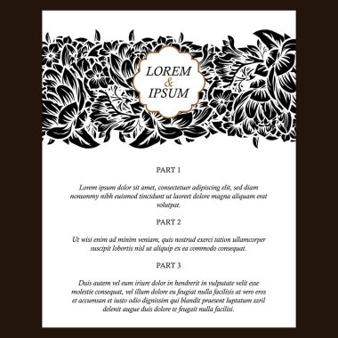 daveti üzerine çiçek arka plan vektör çizim