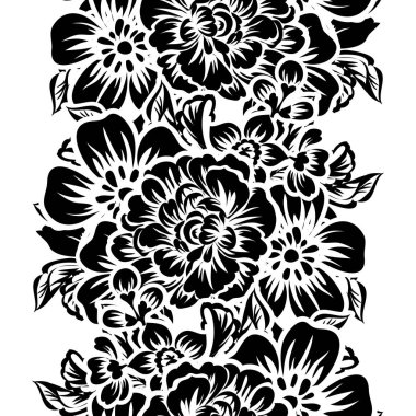 Dikişsiz çiçek arka plan vektör çizim 