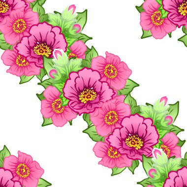Dikişsiz çiçek arka plan vektör çizim 
