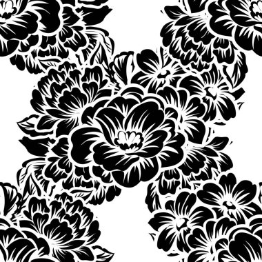 Dikişsiz çiçek arka plan vektör çizim 